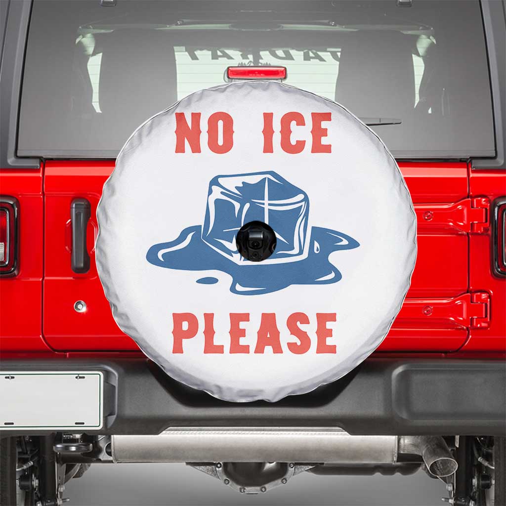 No Ice Please Spare Tire Cover Funny Ice Cube Anti ICE Deportation Human Rights TS14 White Print Your Wear