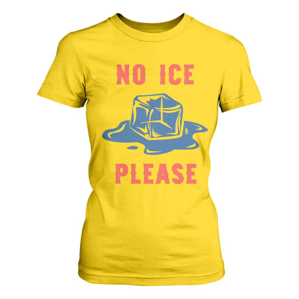No Ice Please T Shirt For Women Funny Ice Cube Anti ICE Deportation Human Rights TS14 Daisy Print Your Wear