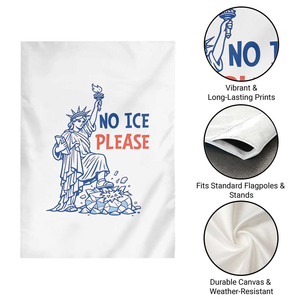 No Ice Please Garden Flag Funny Statue of Liberty Anti ICE Deportation Human Rights TS14 Print Your Wear