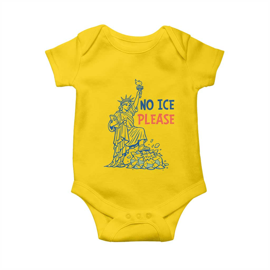 No Ice Please Baby Onesie Funny Statue of Liberty Anti ICE Deportation Human Rights TS14 Daisy Print Your Wear
