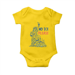 No Ice Please Baby Onesie Funny Statue of Liberty Anti ICE Deportation Human Rights TS14 Daisy Print Your Wear