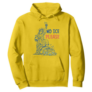 No Ice Please Hoodie Funny Statue of Liberty Anti ICE Deportation Human Rights TS14 Daisy Print Your Wear