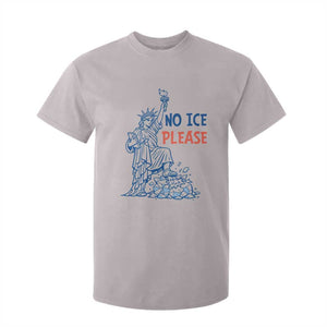 No Ice Please T Shirt For Kid Funny Statue of Liberty Anti ICE Deportation Human Rights TS14 Ice Gray Print Your Wear