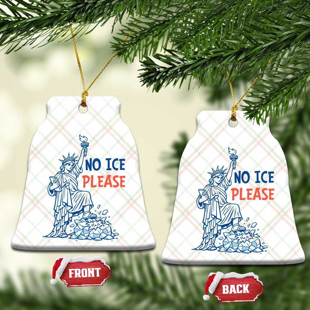 No Ice Please Ceramic Ornament Funny Statue of Liberty Anti ICE Deportation Human Rights TS14 Print Your Wear
