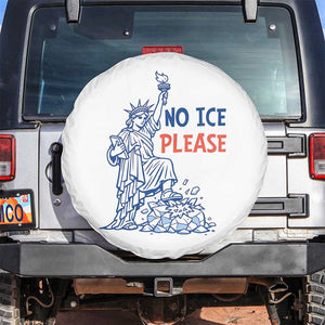 No Ice Please Spare Tire Cover Funny Statue of Liberty Anti ICE Deportation Human Rights TS14 No hole White Print Your Wear