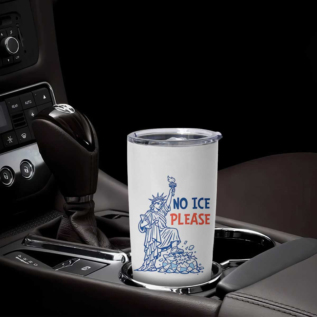 No Ice Please Tumbler Cup Funny Statue of Liberty Anti ICE Deportation Human Rights TS14 Print Your Wear