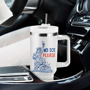 No Ice Please Tumbler With Handle Funny Statue of Liberty Anti ICE Deportation Human Rights TS14 Print Your Wear
