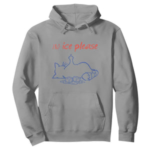 No Ice Please Hoodie Funny Cat Anti ICE Deportation Human Rights TS14 Sport Gray Print Your Wear