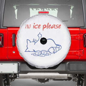 No Ice Please Spare Tire Cover Funny Cat Anti ICE Deportation Human Rights TS14 White Print Your Wear