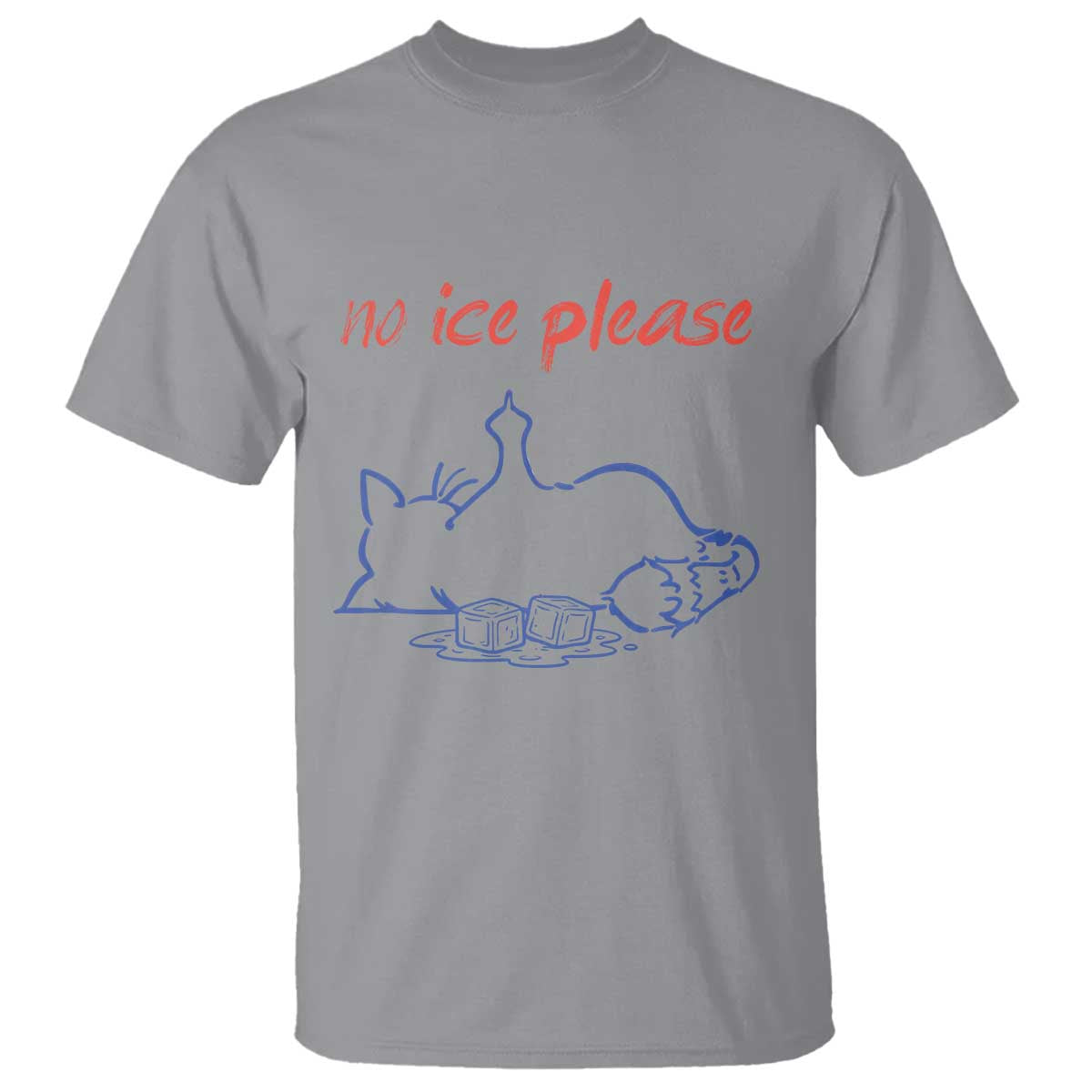 No Ice Please T Shirt Funny Cat Anti ICE Deportation Human Rights TS14 Sport Gray Print Your Wear