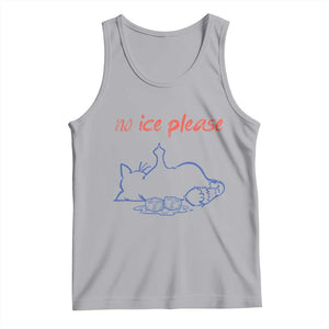 No Ice Please Tank Top Funny Cat Anti ICE Deportation Human Rights TS14 Athletic Heather Print Your Wear