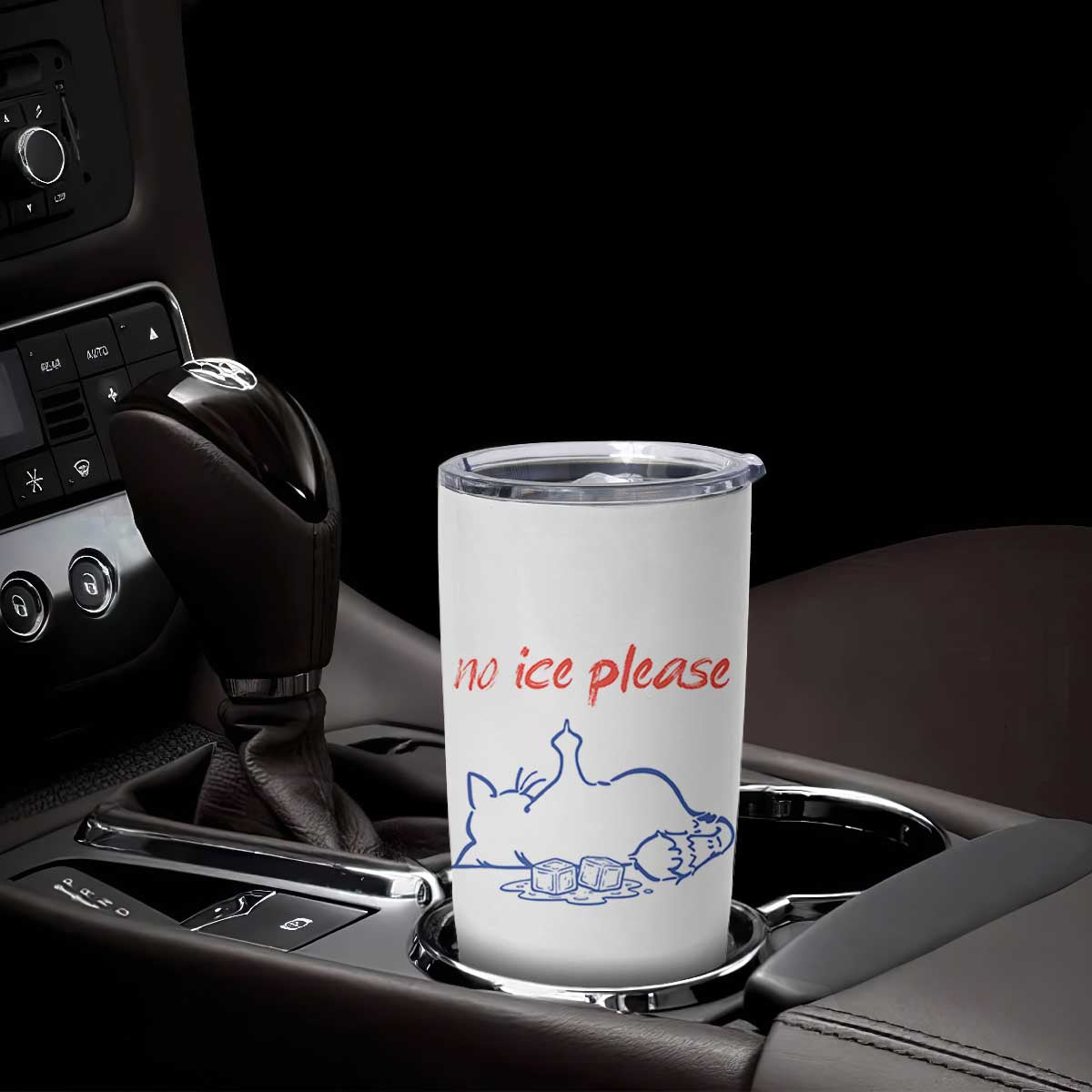 No Ice Please Tumbler Cup Funny Cat Anti ICE Deportation Human Rights TS14 Print Your Wear