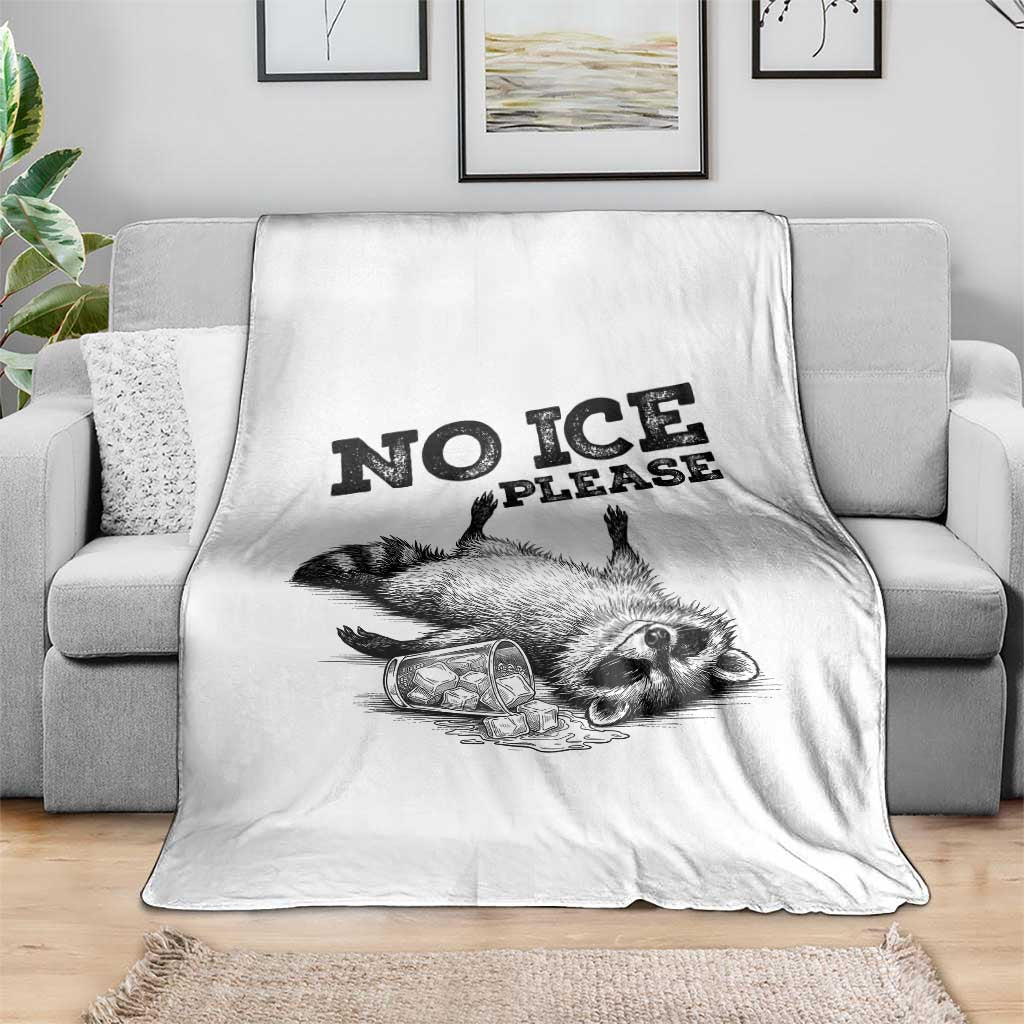 No Ice Please Throw Blanket Funny Raccoon Anti ICE Deportation Human Rights TS14 Print Your Wear
