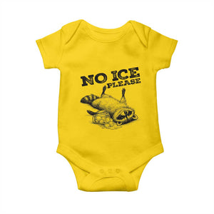 No Ice Please Baby Onesie Funny Raccoon Anti ICE Deportation Human Rights TS14 Daisy Print Your Wear