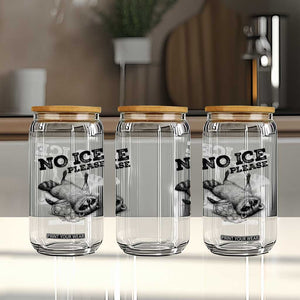 No Ice Please Glass Can Funny Raccoon Anti ICE Deportation Human Rights TS14 Print Your Wear