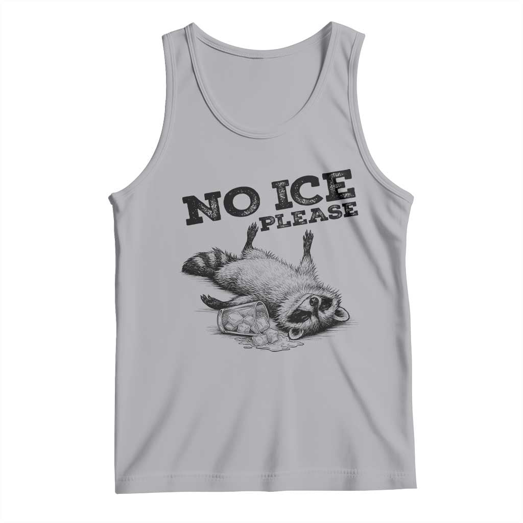 No Ice Please Tank Top Funny Raccoon Anti ICE Deportation Human Rights TS14 Athletic Heather Print Your Wear