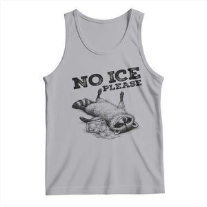 No Ice Please Tank Top Funny Raccoon Anti ICE Deportation Human Rights TS14 Athletic Heather Print Your Wear