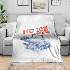 No Ice Please Throw Blanket Funny Raccoon Trash Panda Anti ICE Meme TS14 Print Your Wear