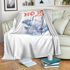 No Ice Please Throw Blanket Funny Raccoon Trash Panda Anti ICE Meme TS14 Print Your Wear