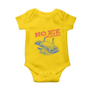 No Ice Please Baby Onesie Funny Raccoon Trash Panda Anti ICE Meme TS14 Daisy Print Your Wear