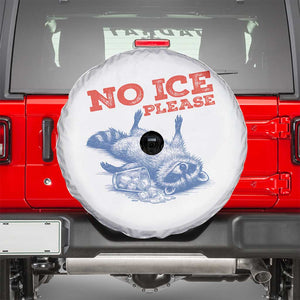 No Ice Please Spare Tire Cover Funny Raccoon Trash Panda Anti ICE Meme TS14 White Print Your Wear