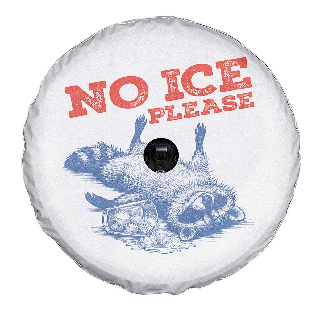 No Ice Please Spare Tire Cover Funny Raccoon Trash Panda Anti ICE Meme TS14 Print Your Wear