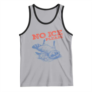 No Ice Please Tank Top Funny Raccoon Trash Panda Anti ICE Meme TS14 Athletic Heather Black Print Your Wear