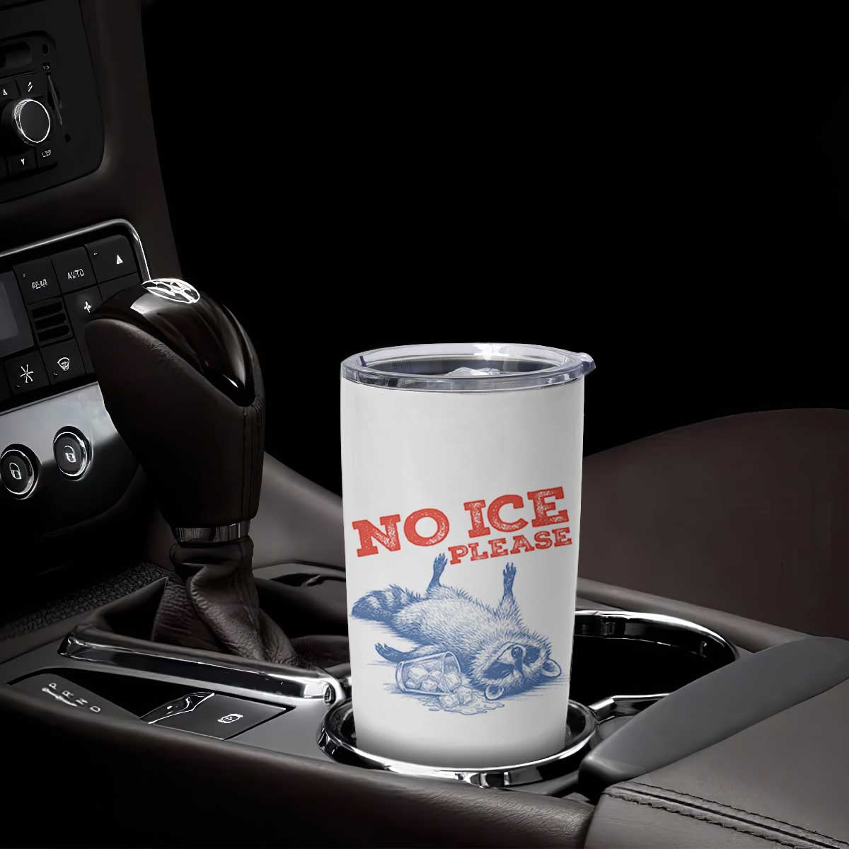 No Ice Please Tumbler Cup Funny Raccoon Trash Panda Anti ICE Meme TS14 Print Your Wear