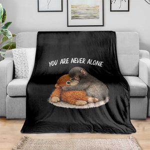 Punch Monkey Throw Blanket You Are Never Alone Brave TS14 Print Your Wear