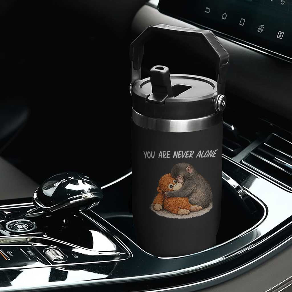 Punch Monkey Flip Straw Tumbler You Are Never Alone Brave TS14 Print Your Wear