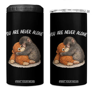 Punch Monkey 4 in 1 Can Cooler Tumbler You Are Never Alone Brave TS14 One Size: 16 oz Black Print Your Wear