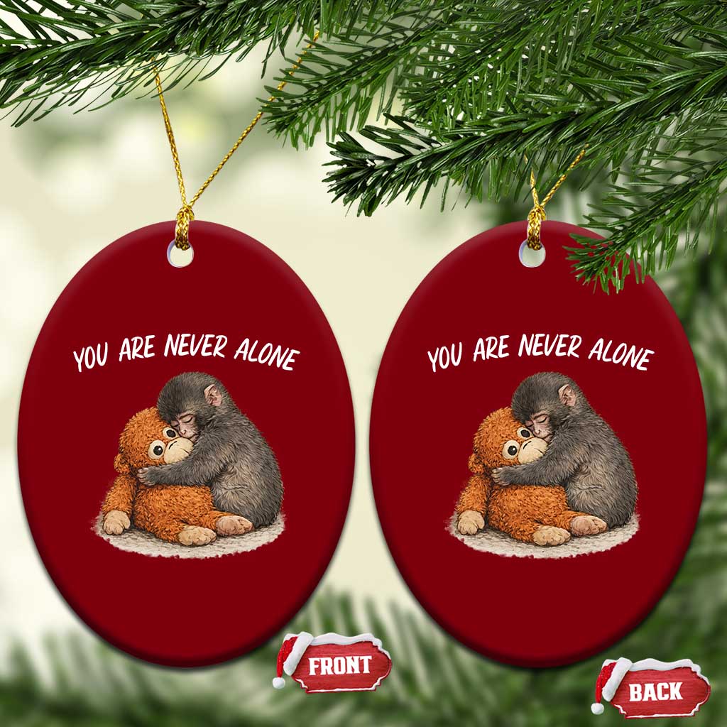 Punch Monkey Ceramic Ornament You Are Never Alone Brave TS14 Print Your Wear
