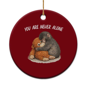 Punch Monkey Ceramic Ornament You Are Never Alone Brave TS14 1pc Red Print Your Wear