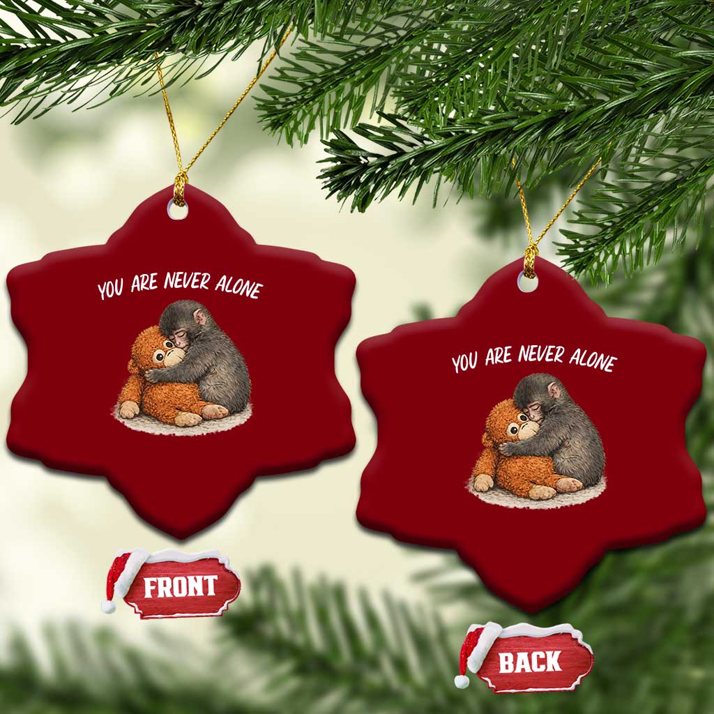 Punch Monkey Ceramic Ornament You Are Never Alone Brave TS14 Print Your Wear