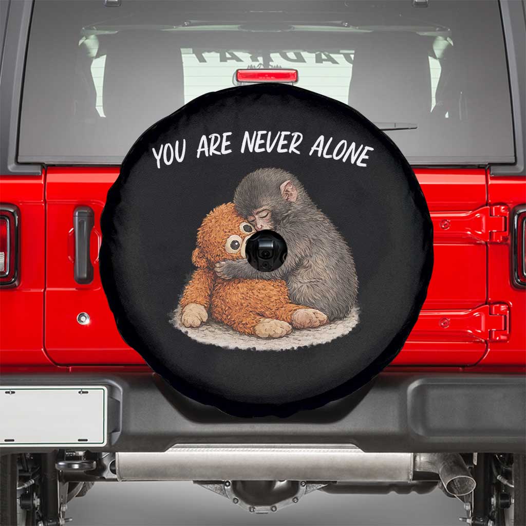 Punch Monkey Spare Tire Cover You Are Never Alone Brave TS14 Black Print Your Wear