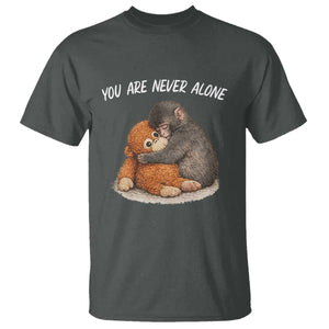 Punch Monkey T Shirt You Are Never Alone Brave TS14 Dark Heather Print Your Wear