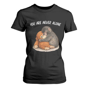 Punch Monkey T Shirt For Women You Are Never Alone Brave TS14 Black Print Your Wear