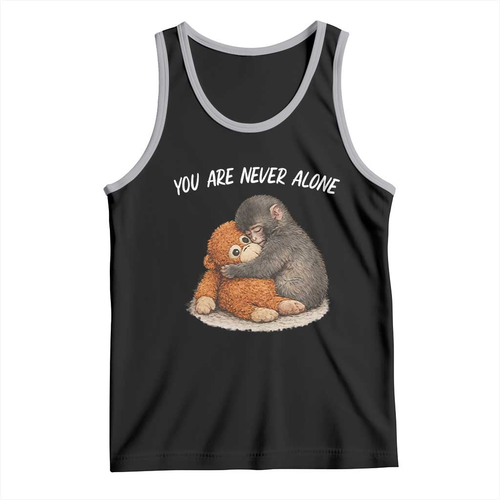 Punch Monkey Tank Top You Are Never Alone Brave TS14 Black Athletic Heather Print Your Wear