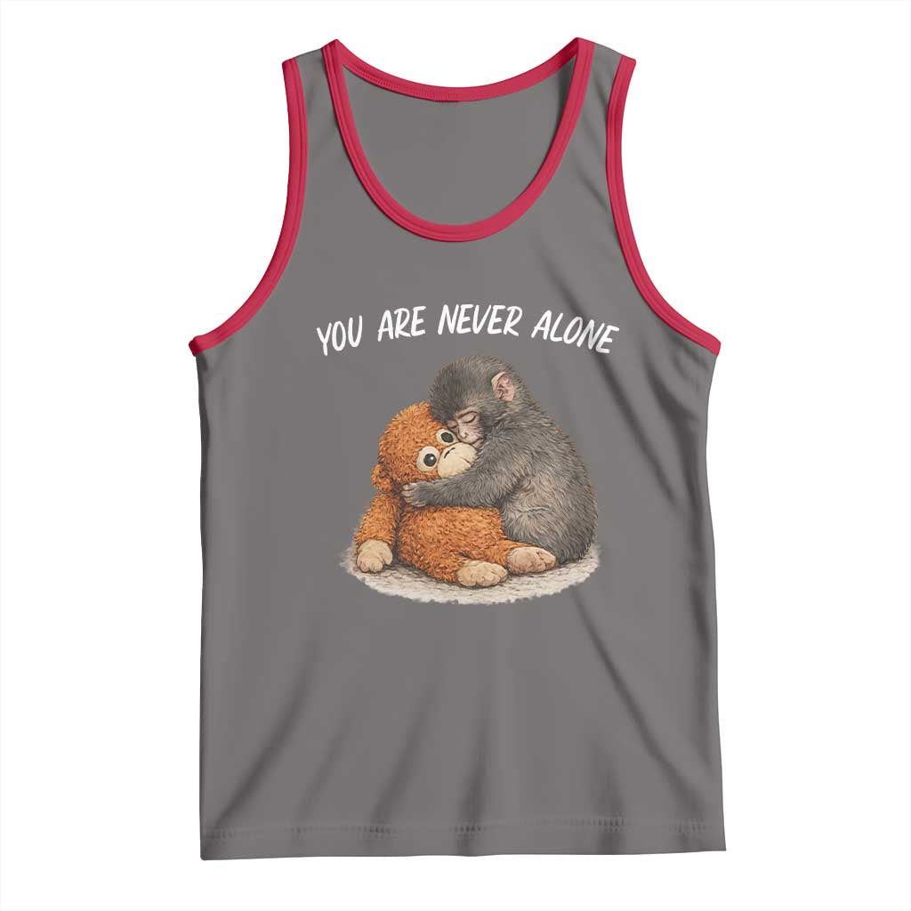 Punch Monkey Tank Top You Are Never Alone Brave TS14 Deep Heather Red Print Your Wear