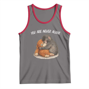 Punch Monkey Tank Top You Are Never Alone Brave TS14 Deep Heather Red Print Your Wear