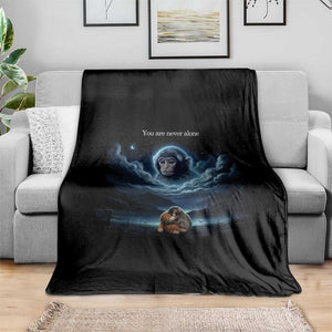 Baby Monkey Punch Throw Blanket You Are Never Alone Brave TS14 Print Your Wear