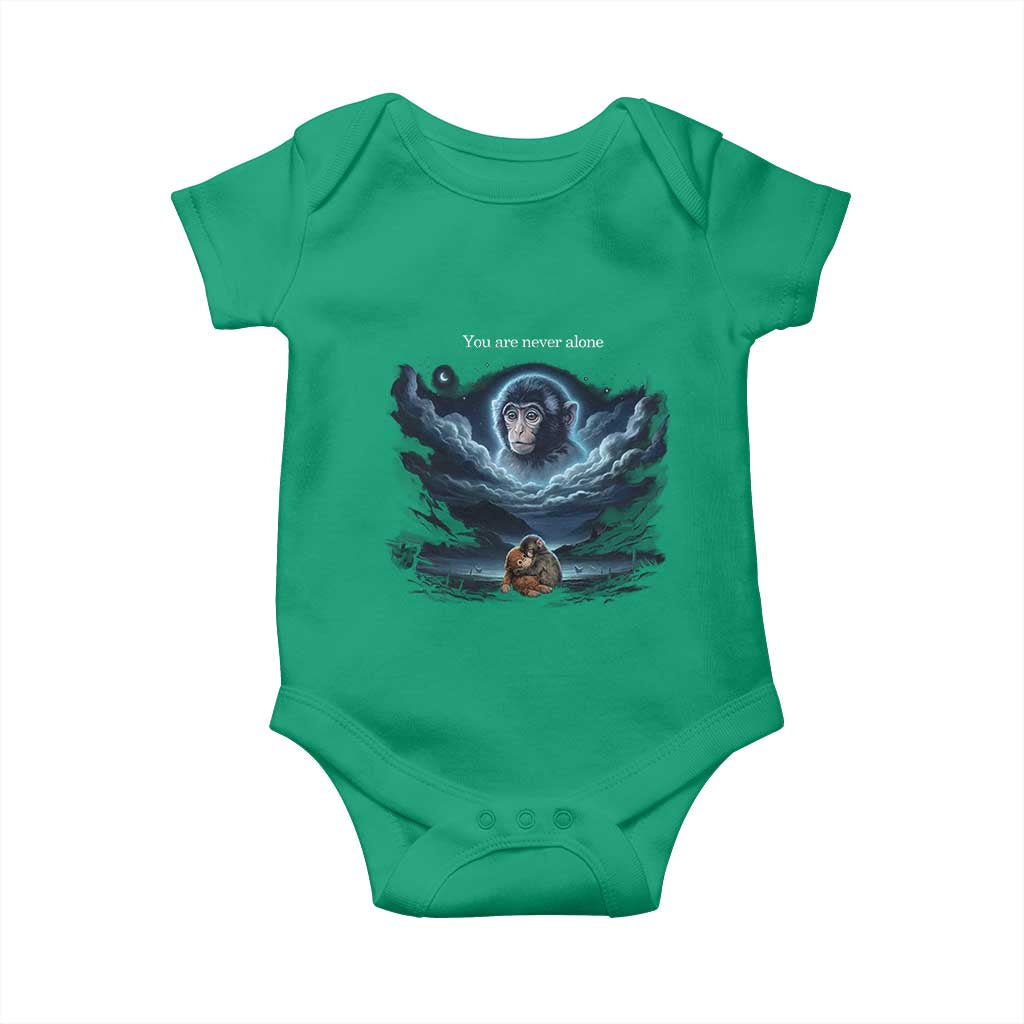 Baby Monkey Punch Baby Onesie You Are Never Alone Brave TS14 Irish Green Print Your Wear