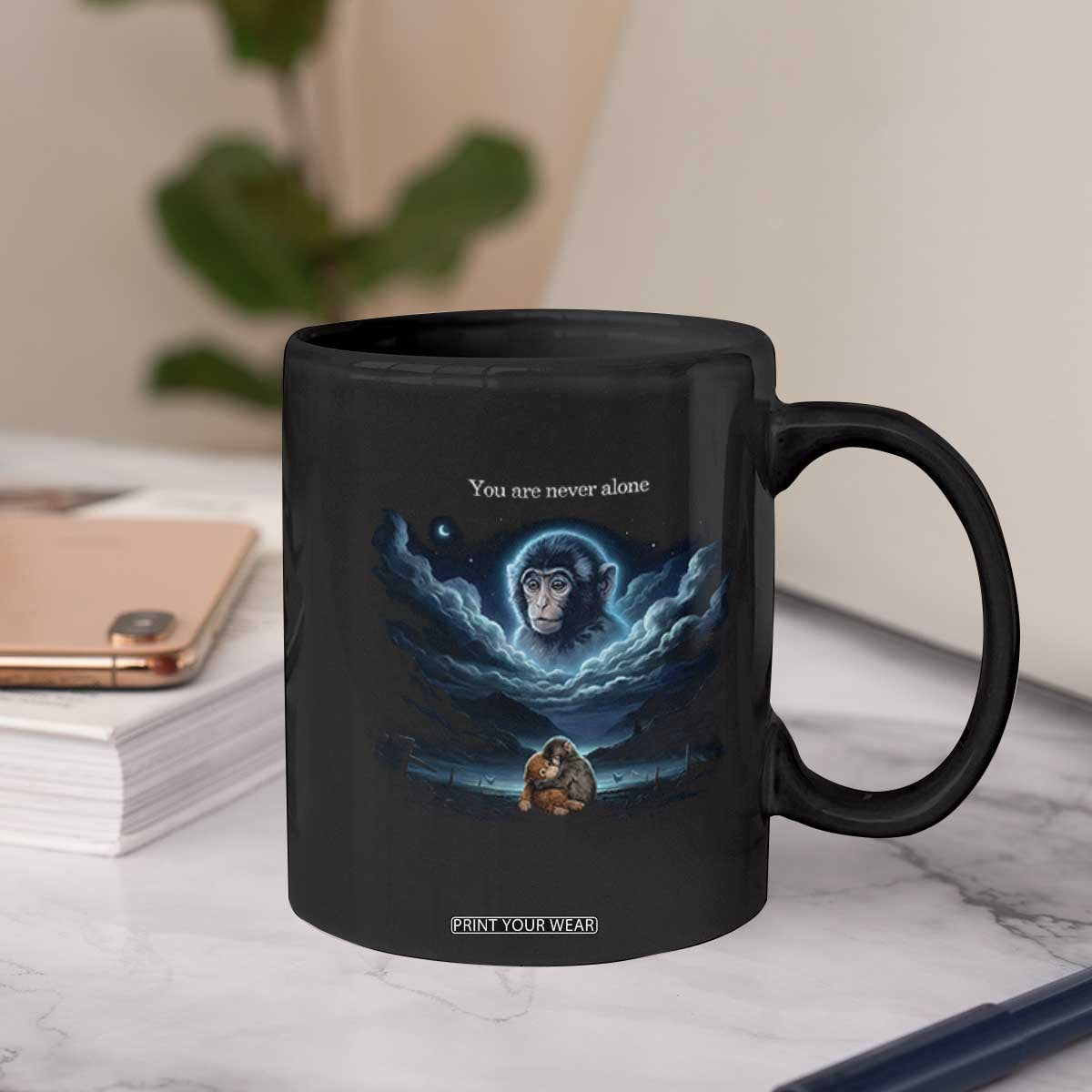 Baby Monkey Punch Coffee Mug You Are Never Alone Brave TS14 Print Your Wear
