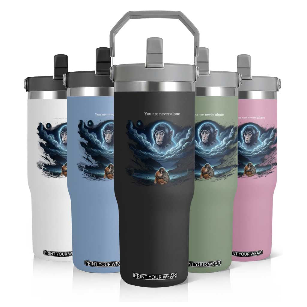 Baby Monkey Punch Flip Straw Tumbler You Are Never Alone Brave TS14 Print Your Wear