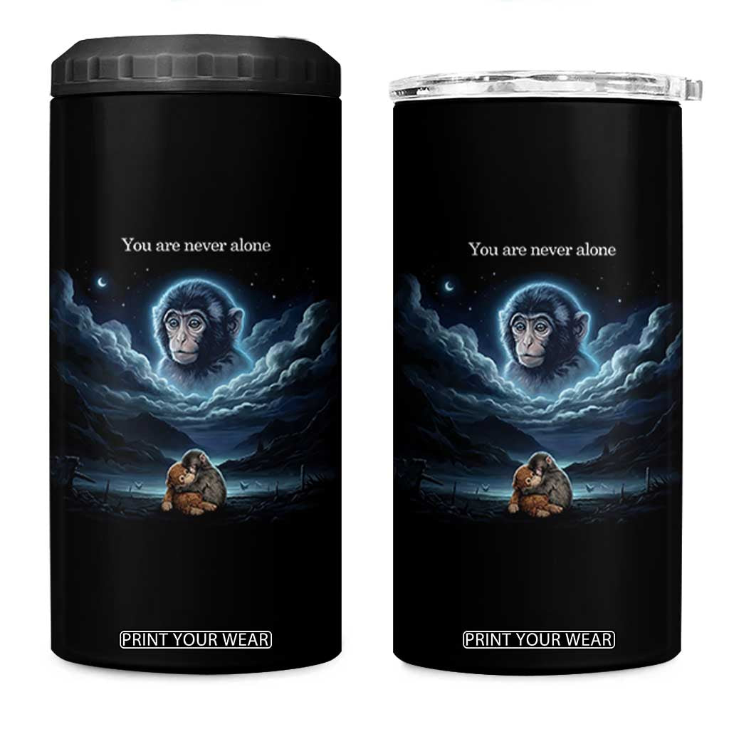 Baby Monkey Punch 4 in 1 Can Cooler Tumbler You Are Never Alone Brave TS14 One Size: 16 oz Black Print Your Wear