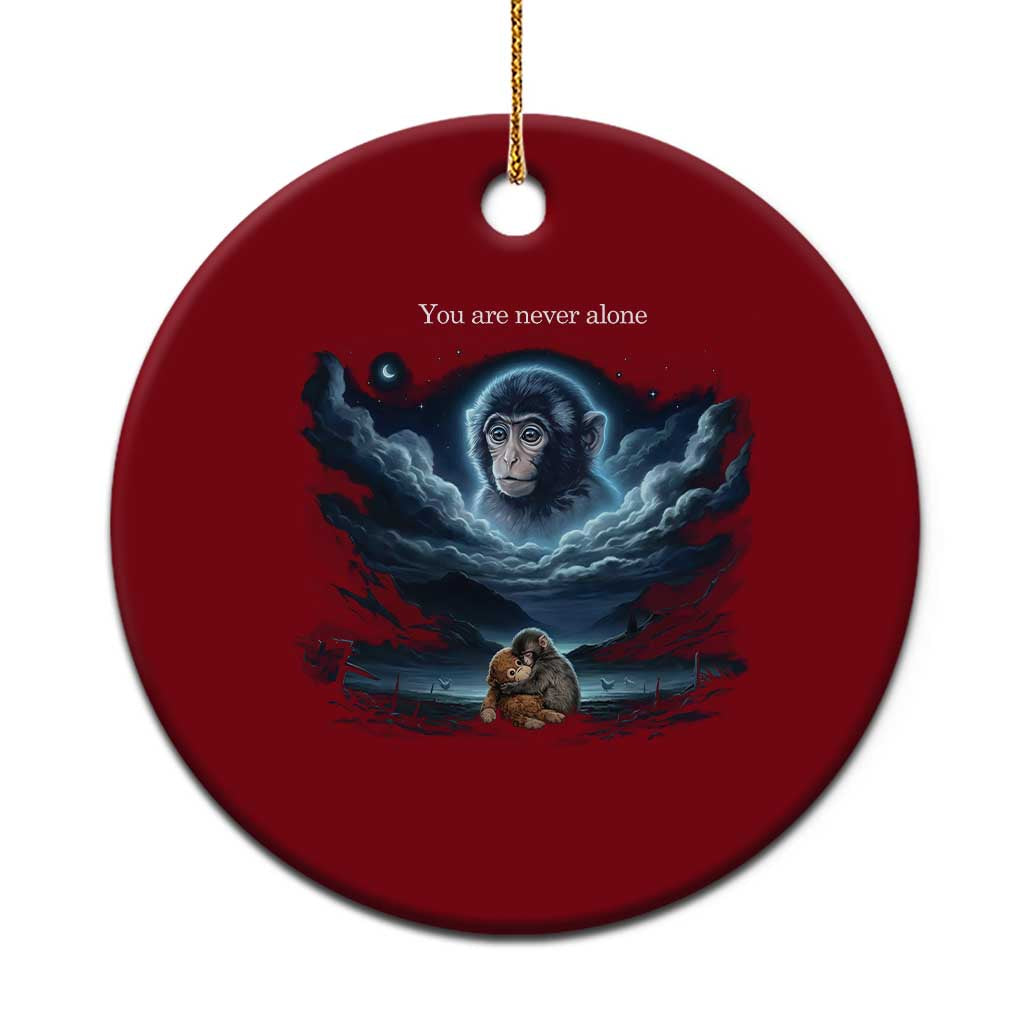 Baby Monkey Punch Ceramic Ornament You Are Never Alone Brave TS14 1pc Red Print Your Wear