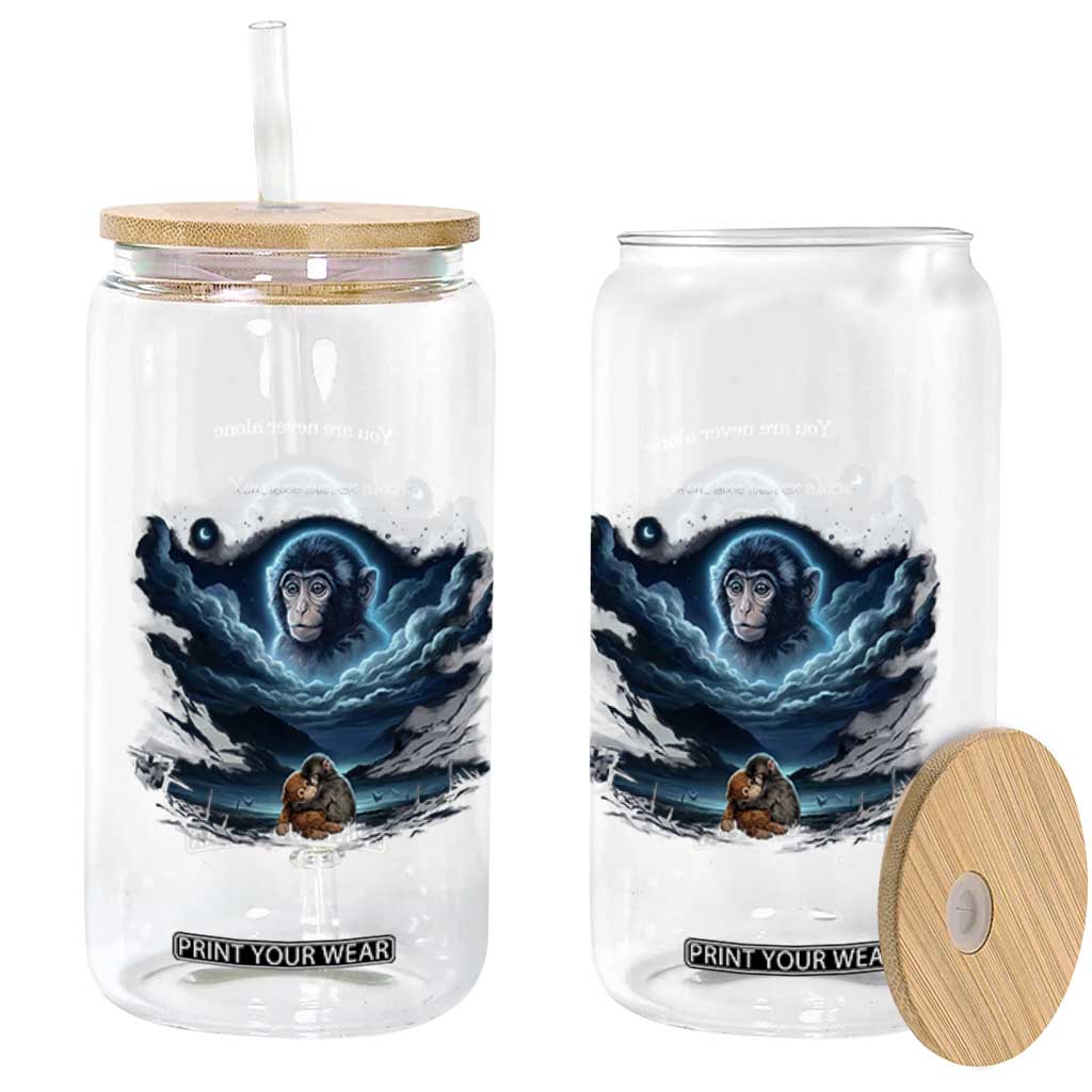 Baby Monkey Punch Glass Can You Are Never Alone Brave TS14 Print Your Wear
