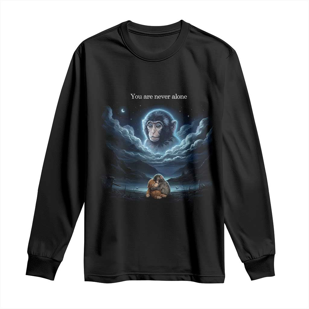 Baby Monkey Punch Long Sleeve Shirt You Are Never Alone Brave TS14 Black Print Your Wear