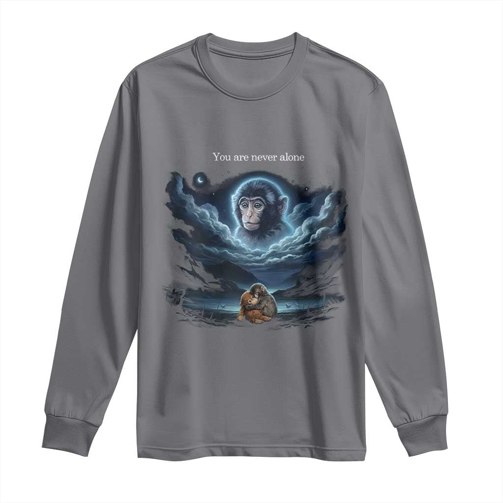 Baby Monkey Punch Long Sleeve Shirt You Are Never Alone Brave TS14 Charcoal Print Your Wear