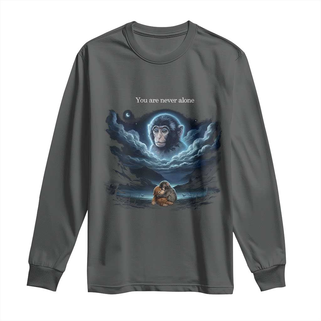 Baby Monkey Punch Long Sleeve Shirt You Are Never Alone Brave TS14 Dark Heather Print Your Wear